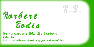 norbert bodis business card